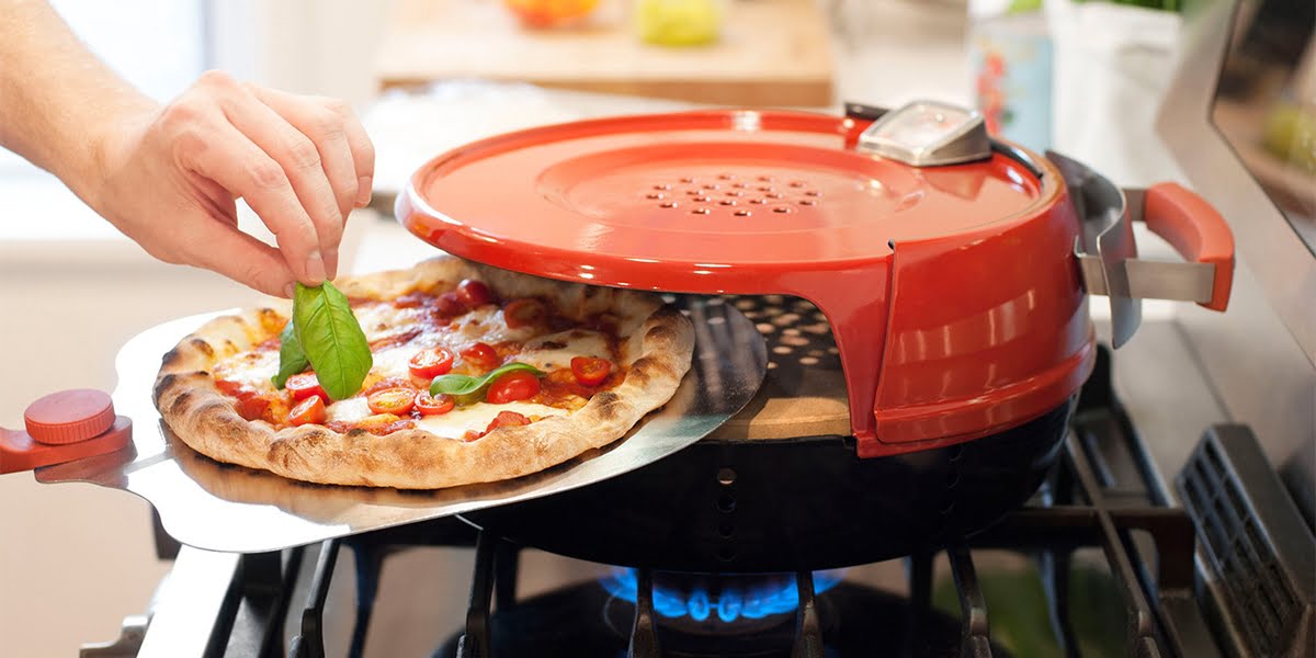 Piastra elettrica cottura per pizza toast carne pesce doppia piastra  antiaderente Pizza Maker Italy