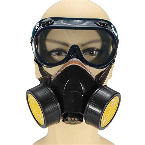 Filtri Intercambiabili Professionali Maschera Antigas Riutilizzabile Con Occhiali - Doppia Protezione Per Verniciatura E Saldatura Maschera Respiratoria Protettiva - Foto 3